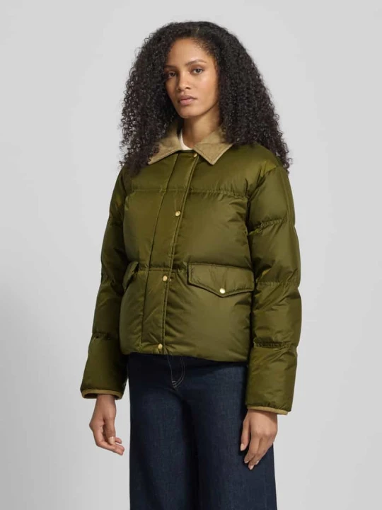 Zdjęcie produktu Kurtka puchowa o kroju regular fit z kołnierzem wykładanym z sztruksu Marc O'Polo Khaki