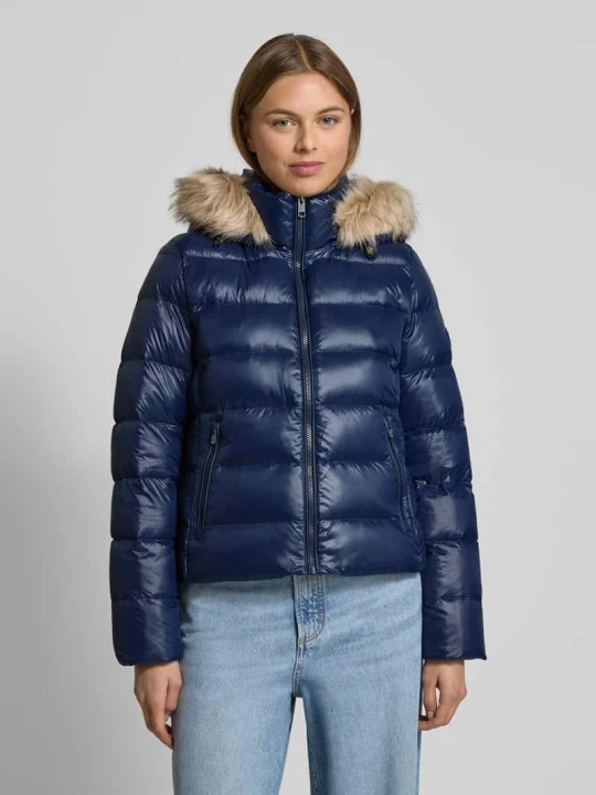 Zdjęcie produktu Kurtka puchowa o kroju slim fit z efektem błyszczącym Tommy Hilfiger Granatowy