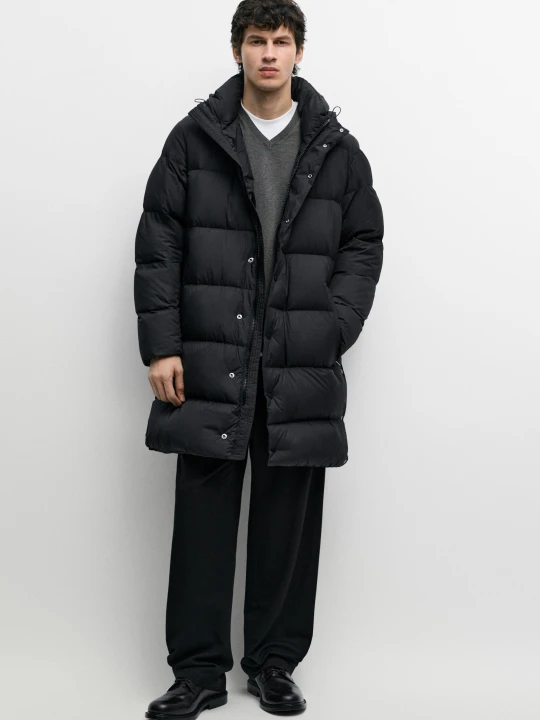 Zdjęcie produktu Kurtka Puchowa Z Kaptur - Czarny - Massimo Dutti - Male