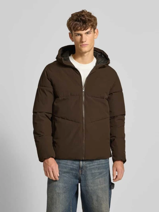 Zdjęcie produktu Kurtka puchowa z kapturem Jack&Jones Ciemnobrązowy