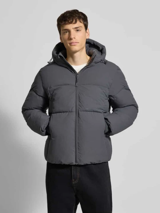 Zdjęcie produktu Kurtka puchowa z kapturem o kroju regular fit model 'Jorve' Jack&Jones Antracytowy