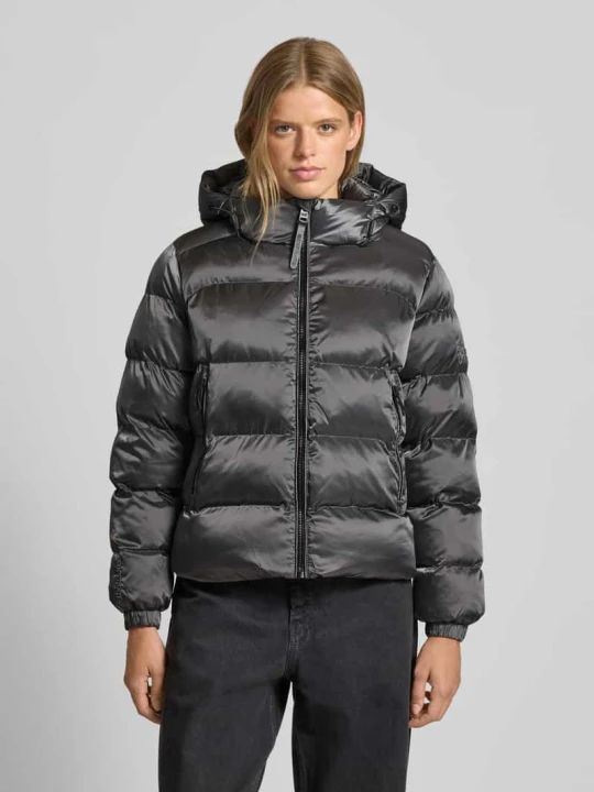Zdjęcie produktu Kurtka puchowa z kieszeniami na zamek błyskawiczny Superdry Ciemnoszary