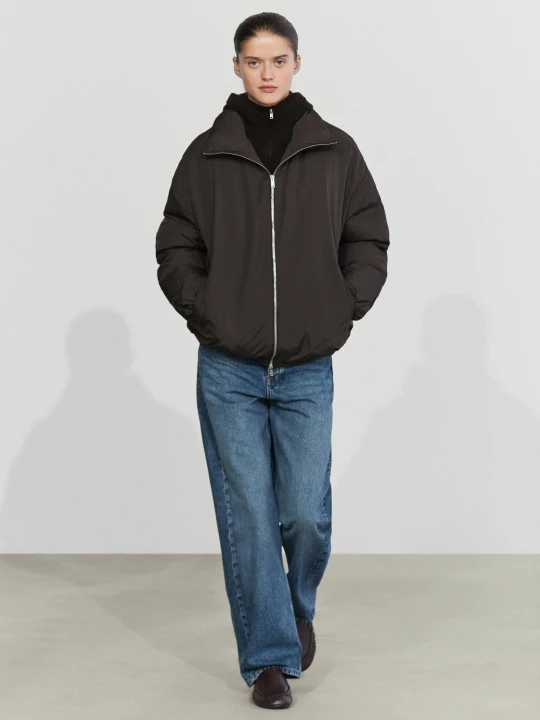 Zdjęcie produktu Kurtka Puchowa Z Odpinanym Elementem - Brązowy - Massimo Dutti - Female