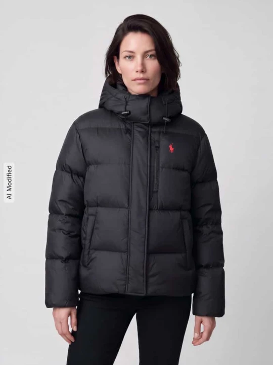 Zdjęcie produktu kurtka puchowa z odpinanym kapturem Polo Ralph Lauren Czarny