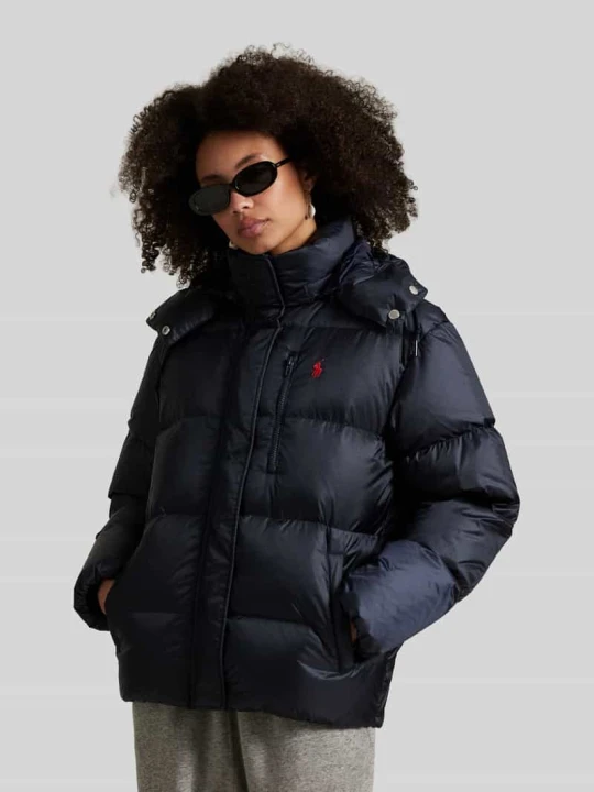 Zdjęcie produktu kurtka puchowa z odpinanym kapturem Polo Ralph Lauren Granatowy