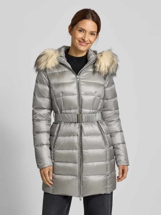 Zdjęcie produktu Kurtka puchowa z paskiem model "Amy RX" ROCK'N BLUE Jasnoszary