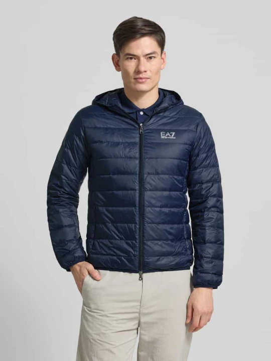 Zdjęcie produktu Kurtka puchowa z zamkiem błyskawicznym EA7 Emporio Armani Ciemnoniebieski
