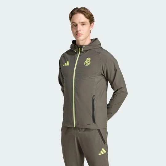 Zdjęcie produktu Kurtka Real Madrid Tiro 25 Competition Vis Tech Travel Jacket Adidas szary