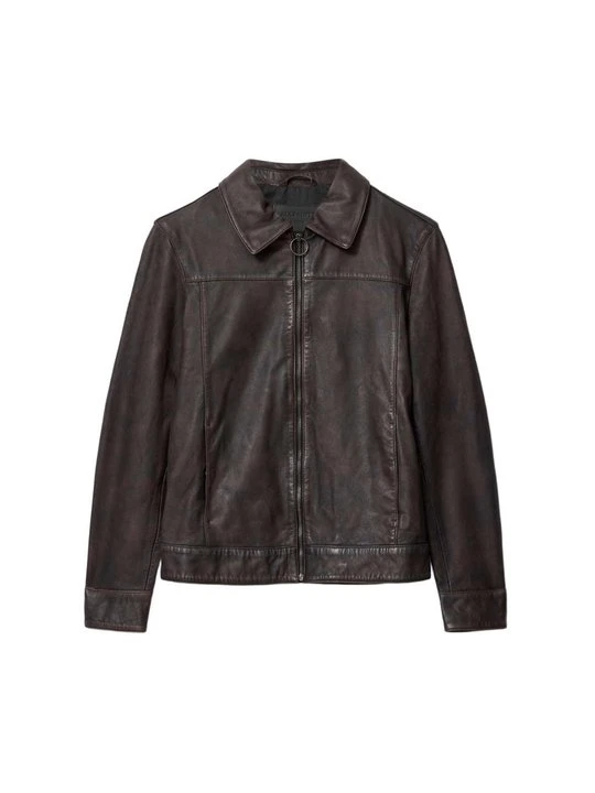 Zdjęcie produktu Kurtka skórzana AllSaints bordowy