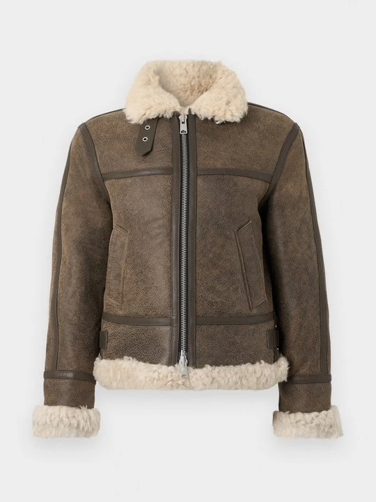 Zdjęcie produktu Kurtka skórzana AllSaints brązowy
