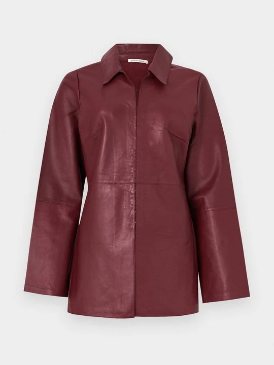 Zdjęcie produktu Kurtka skórzana By Malene Birger ciemnoczerwony