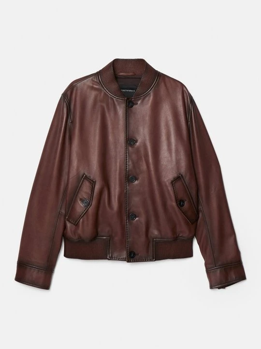Zdjęcie produktu Kurtka skórzana Emporio Armani brązowy