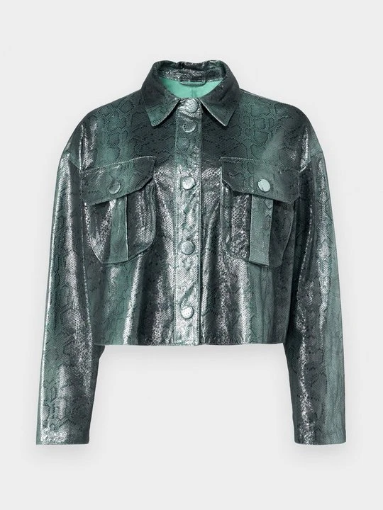 Zdjęcie produktu Kurtka skórzana Emporio Armani zielony