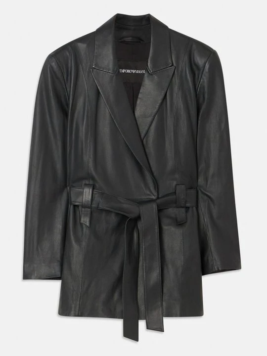 Zdjęcie produktu Kurtka skórzana Emporio Armani czarny