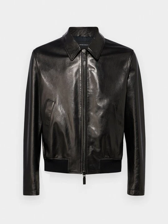 Zdjęcie produktu Kurtka skórzana Emporio Armani czarny
