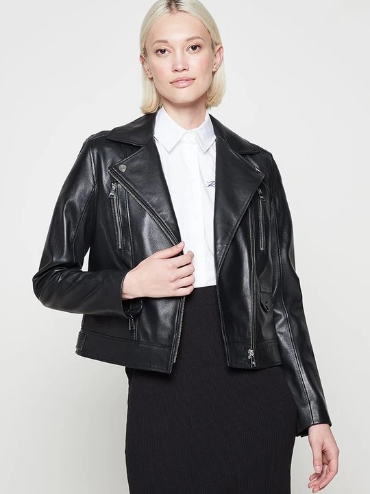 Zdjęcie produktu Kurtka skórzana KARL LAGERFELD czarny
