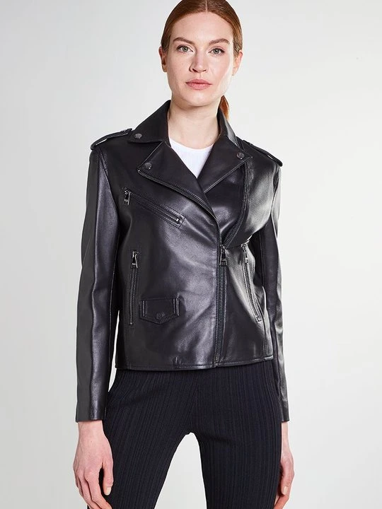 Zdjęcie produktu Kurtka skórzana KARL LAGERFELD czarny