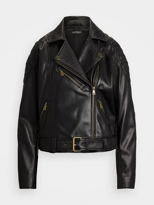Zdjęcie produktu Kurtka skórzana Lauren Ralph Lauren czarny
