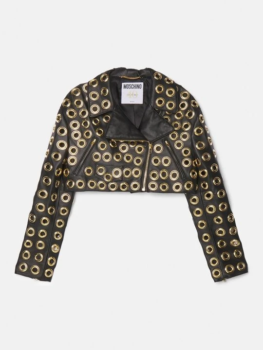 Zdjęcie produktu Kurtka skórzana MOSCHINO czarny