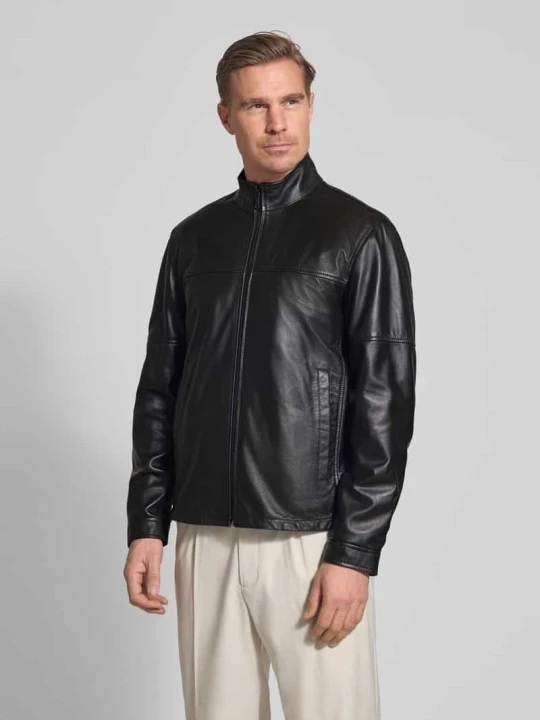 Zdjęcie produktu Krój regular fit Kurtka skórzana z Skóra jagnięca nappa Model 'JIMMY-S' Strellson Czarny