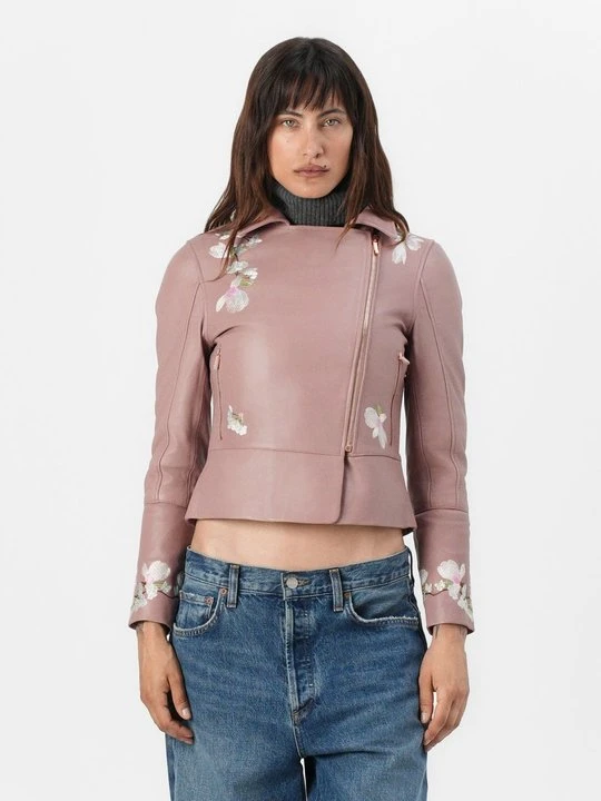 Zdjęcie produktu Kurtka skórzana Ted Baker różowy