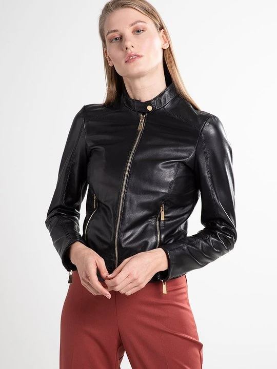 Zdjęcie produktu Kurtka skórzana Trussardi czarny