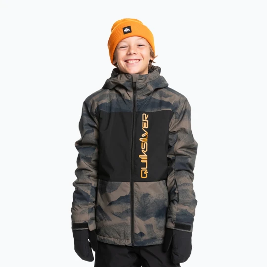 Zdjęcie produktu Kurtka snowboardowa dziecięca Quiksilver Side Hit mountain spray canteen Brązowy