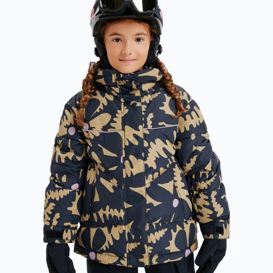 Zdjęcie produktu Kurtka snowboardowa dziecięca ROXY Askamoon fennel seed / big flower Rg Czarny