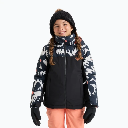 Zdjęcie produktu Kurtka snowboardowa dziecięca ROXY Galaxy true black / big flower