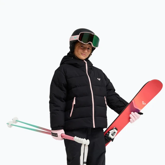 Zdjęcie produktu Kurtka snowboardowa dziecięca ROXY Snowyhill Puffy true black