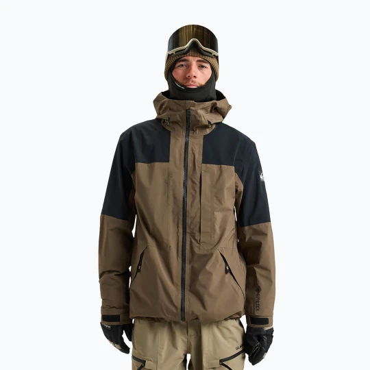 Zdjęcie produktu Kurtka snowboardowa męska Quiksilver Forever Stretch GTX canteen Brązowy