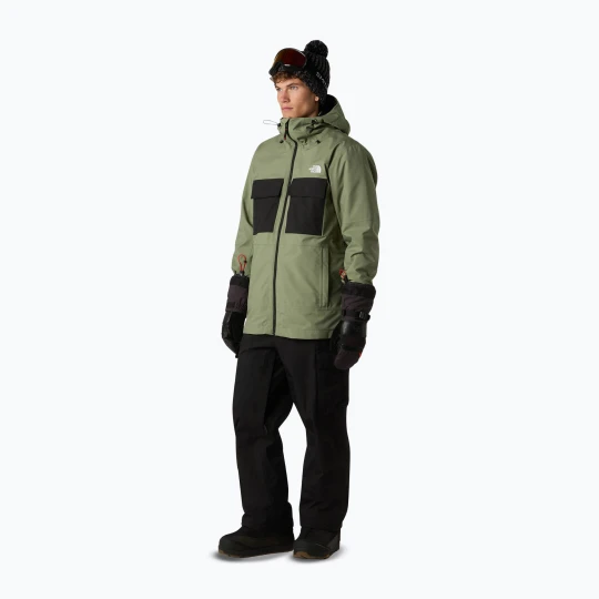 Zdjęcie produktu Kurtka snowboardowa męska The North Face Fourbarrel Triclimate bark mist/black Zielony