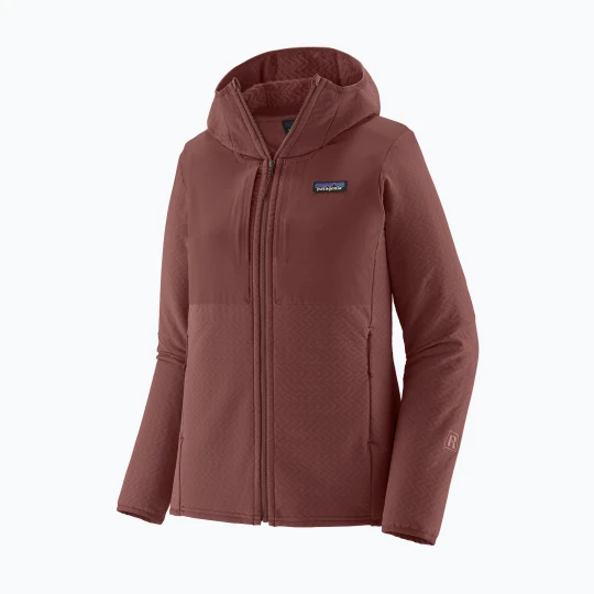 Zdjęcie produktu Kurtka softshell damska Patagonia R2 CrossStrata Hoody dark ruby Bordowy