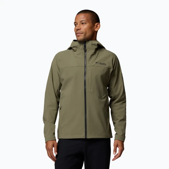 Zdjęcie produktu Kurtka softshell męska Columbia Tennen Mountain Hooded Softshell stone green