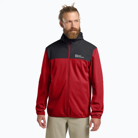 Zdjęcie produktu Kurtka softshell męska Jack Wolfskin Feldberg Hoody adrenaline red
