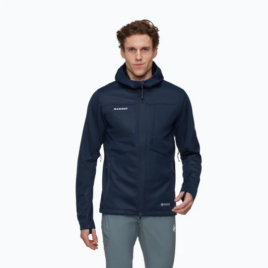 Zdjęcie produktu Kurtka softshell męska Mammut Ultimate VIII Softshell Hooded marine Granatowy