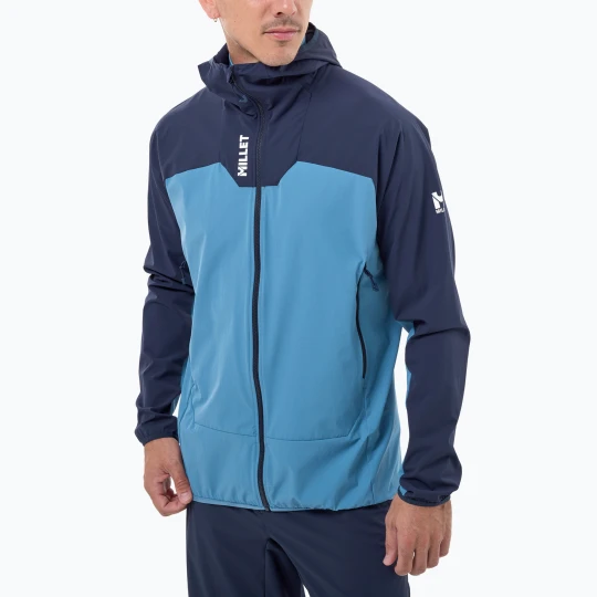 Zdjęcie produktu Kurtka softshell męska Millet Kamet Xcs Light Hoodie coronet blue / saphir