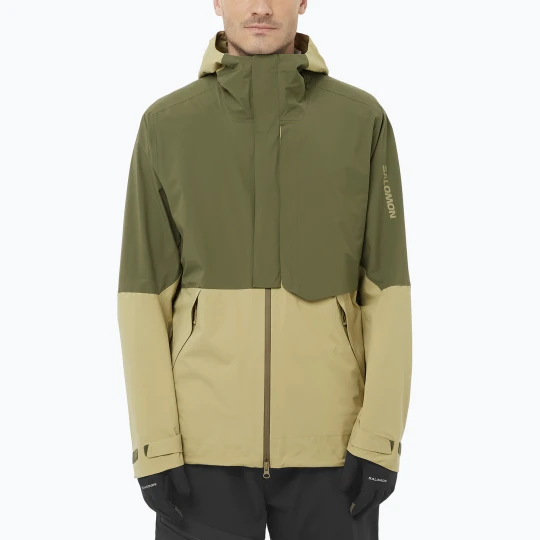 Zdjęcie produktu Kurtka softshell męska Salomon Outherpath Pro 2.5 l gray green / grape leaf