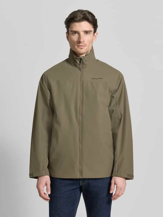 Zdjęcie produktu Kurtka softshell z detalami z logo Peak Performance Błotnisty