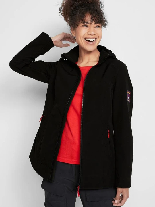 Zdjęcie produktu Kurtka softshell ze stretchem, odpychająca wodę BonPrix czarny