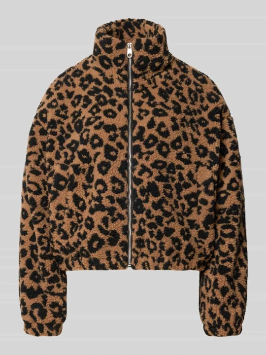Zdjęcie produktu kurtka teddy z wzorem w zwierzęta krój regular fit model 'THEA' Only Piaskowy
