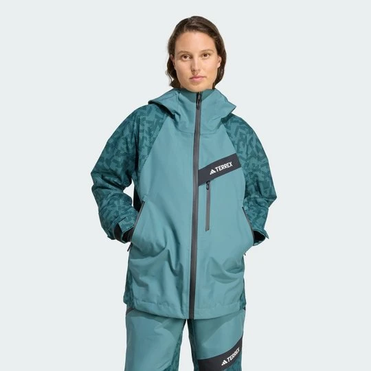 Zdjęcie produktu Kurtka Terrex Techrock Hybrid PRIMEKNIT CLIMAPROOF+ Adidas zielony