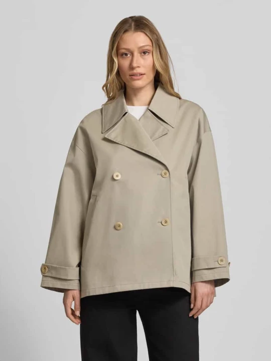 Zdjęcie produktu Kurtka trench z kołnierzem z połami model 'HEATHER' G-LAB Jasnoszary
