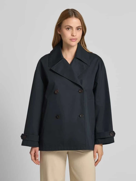Zdjęcie produktu Kurtka trench z kołnierzem z połami model 'HEATHER' G-LAB Ciemnoniebieski