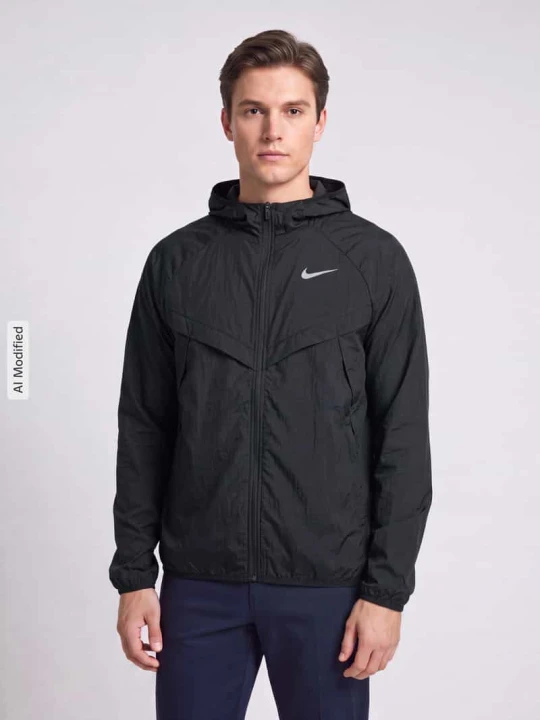 Zdjęcie produktu kurtka treningowa o kroju regular fit z czystej bawełny model 'STRIDE' Nike Czarny
