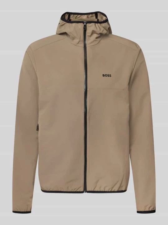 Zdjęcie produktu kurtka treningowa o kroju regular fit z kapturem model 'LW_COMMUTERPRO' Boss Piaskowy