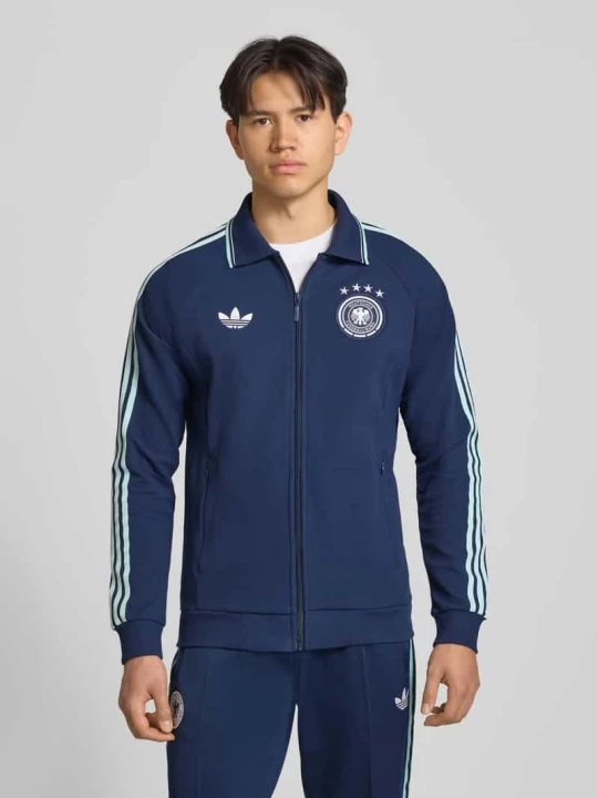 Zdjęcie produktu Kurtka treningowa o kroju regular fit z logo Niemiec Adidas Ciemnoniebieski