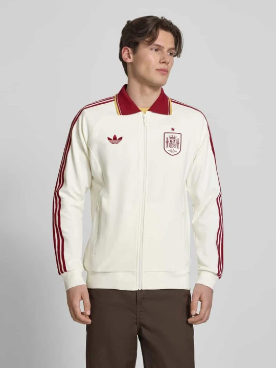 Zdjęcie produktu kurtka treningowa o kroju regular fit z mieszanki bawełny model 'BLACAS' Adidas Złamany biały
