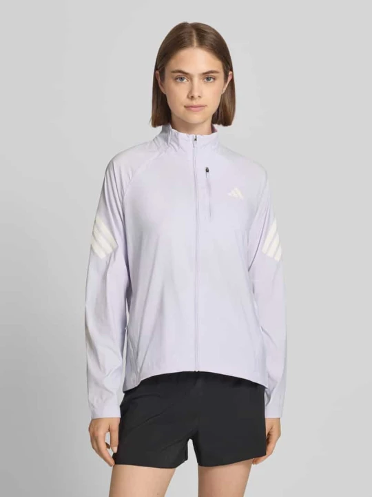 Zdjęcie produktu kurtka treningowa o kroju regular fit z nadrukiem z logo Adidas Jasnofioletowy