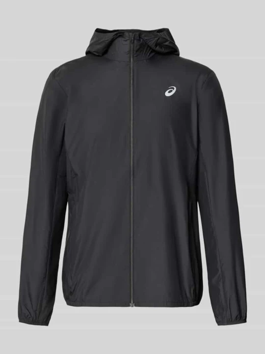 Zdjęcie produktu kurtka treningowa o kroju regular fit z nadrukiem z logo model 'Core' Asics Czarny